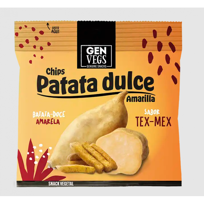 Chips Γλυκοπατάτας Κίτρινης  TEX-MEX 45gr