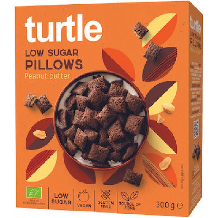 Low Sugar Pillows Τραγανά Μαξιλαράκια Με Φυστικοβούτυρο Βιολογικά 300gr