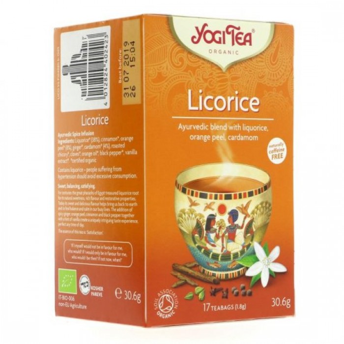 Βιολογικό τσάι με γλυκόριζα (Αιγυπτιακό Ρόφημα με γλυκόριζα) YOGI TEA
